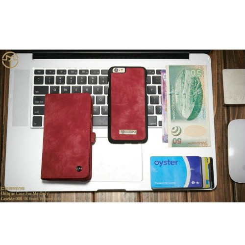 Detachable Multi-slot Retro Split Leather Wallet Zipper Case For iPhone7 Apple 4.7